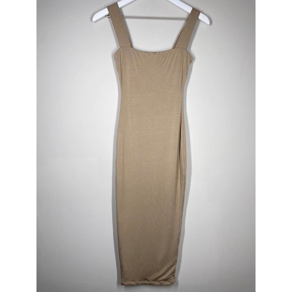 NAKED WARDROBE Figure It Out Midi Dress Nude S - Picture 2 of 7